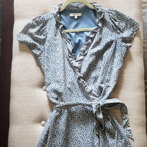 Madewell Silk Mini Wrap Dress